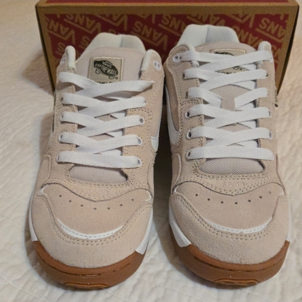 Vans Rowley XLT Skate Suede Men 9 Rainy Day Tan and White Y2K Retro 092025 - Picture 2 of 8